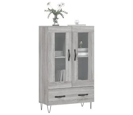 Buffet haut sonoma gris 69,5x31x115 cm bois d'ingénierie