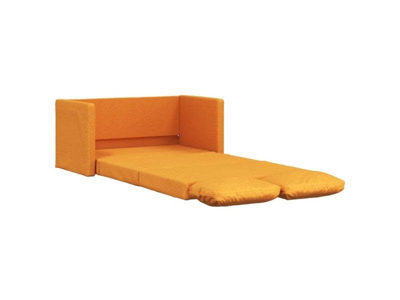 Vidaxl canapé-lit 2 en 1 jaune foncé 112x174x55 cm tissu