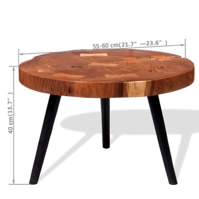 Table basse Bois d'acacia massif (55-60)x40 cm