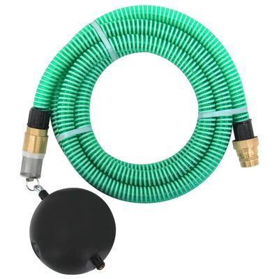 Tuyau d'aspiration avec raccords en laiton vert 1,1" 15 m PVC