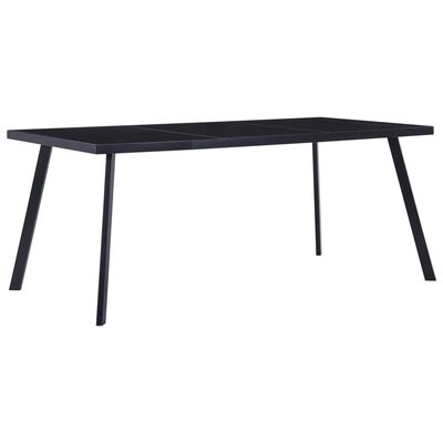 Table à manger Noir 160x80x75 cm Verre trempé