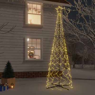 Arbre de Noël cône Blanc chaud 500 LED 100x300 cm