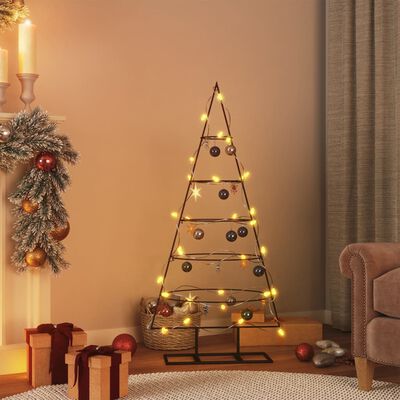 Arbre de Noël en métal pour décoration noir 125 cm