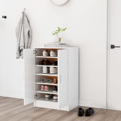 Armoire à chaussures Blanc 60x35x92 cm Bois d’ingénierie Offre