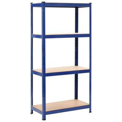 Étagères de rangement 2 pcs Bleu 80x40x160 cm Acier et MDF