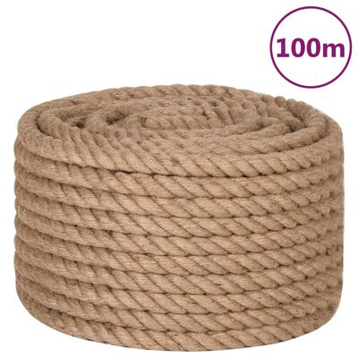 Corde de jute 100 m de long 16 mm d'épaisseur