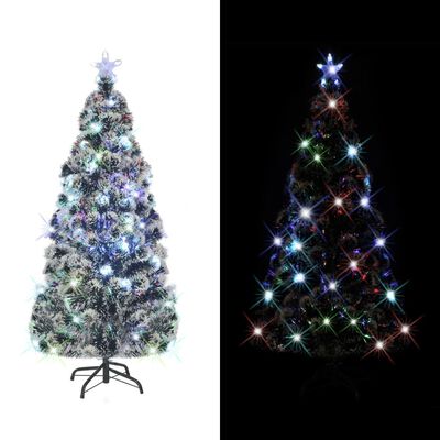 Arbre de Noël pré-éclairé avec support 180 cm fibre optique