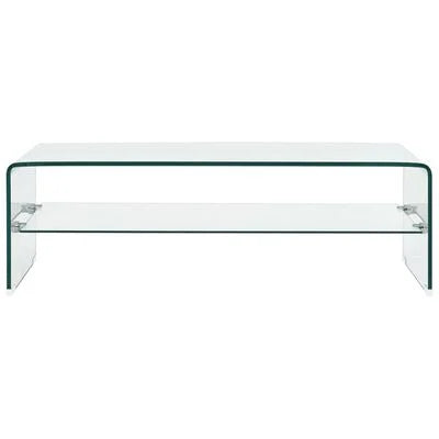 Table basse Clair 98x45x31 cm Verre trempé