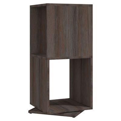 Armoire rotative Gris chêne 34,5x34,5x75,5 cm bois d'ingénierie