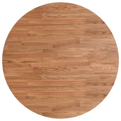 Dessus de table rond Marron clair Ø70x1,5 cm Bois chêne traité