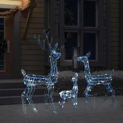 Famille de rennes de décoration Acrylique 300 LED blanc froid