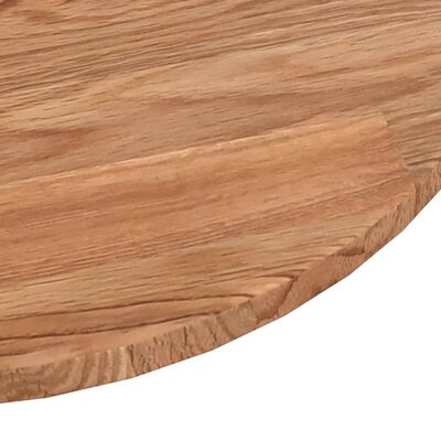 Dessus de table rond Marron clair Ø70x1,5 cm Bois chêne traité