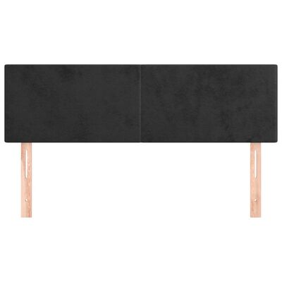 Têtes de lit 2 pcs Noir 72x5x78/88 cm Velours