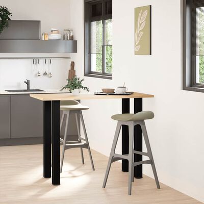 Pieds de table basse noir 4 pcs 100-102 cm acier