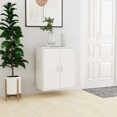 Armoire à chaussures Blanc brillant 60x35x70 cm Bois ingénierie