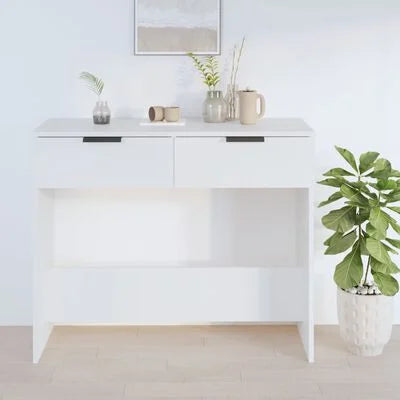 Table console Blanc 90x36x75 cm Bois d'ingénierie 20 % de remise