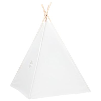 Tente tipi d'enfants avec sac Peau de pêche Blanc 120x120x150cm