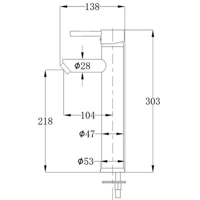 Mitigeur de salle de bain Laiton