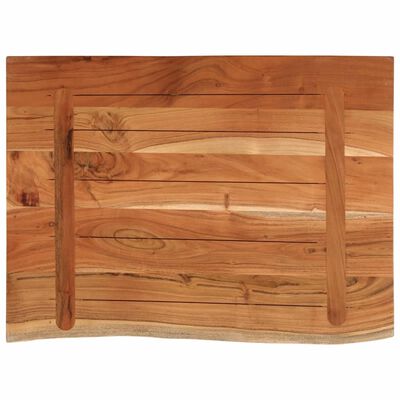 Comptoir de salle de bain 70x60x2,5 cm rectangulaire acacia