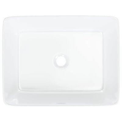 Lavabo blanc 48x37x13 cm céramique rectangle