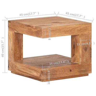 Table basse 45x45x40 cm Bois d'acacia massif